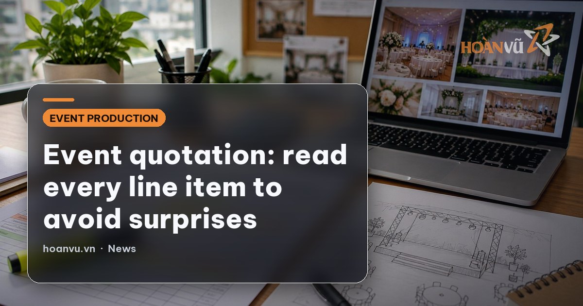 Event quotation: read every line item to avoid surprises