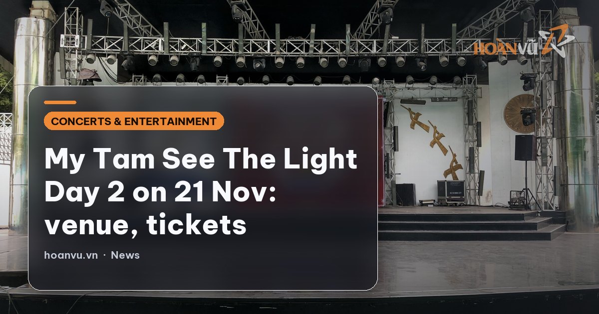 My Tam See The Light Day 2 on 21 Nov: venue, tickets