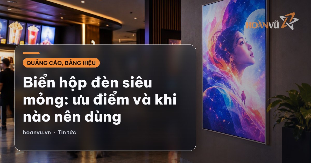 Biển hộp đèn siêu mỏng: ưu điểm và khi nào nên dùng