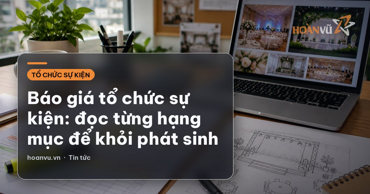 Báo giá tổ chức sự kiện: đọc từng hạng mục để khỏi phát sinh