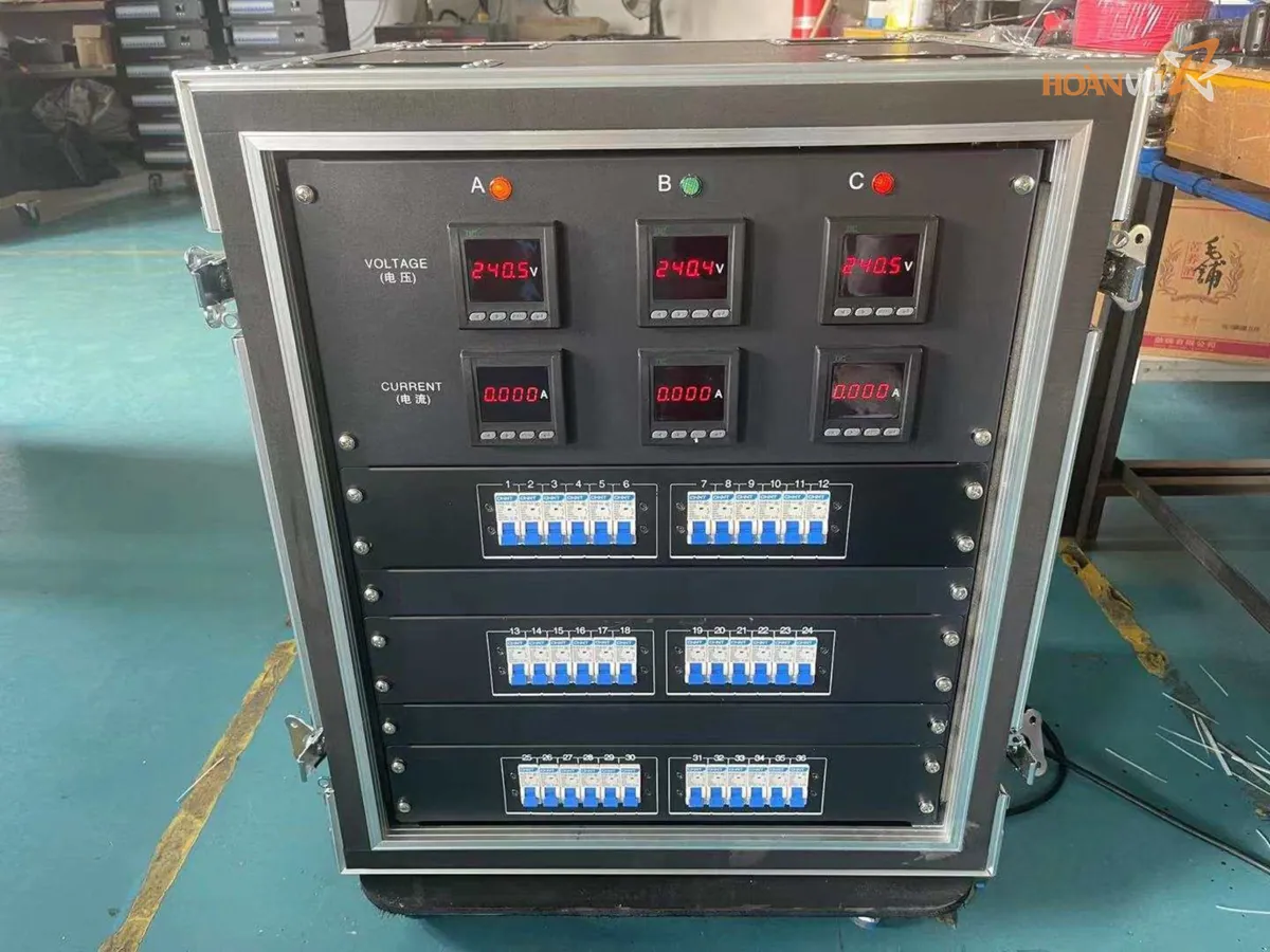 Mobile power cabinet for perimeter LED